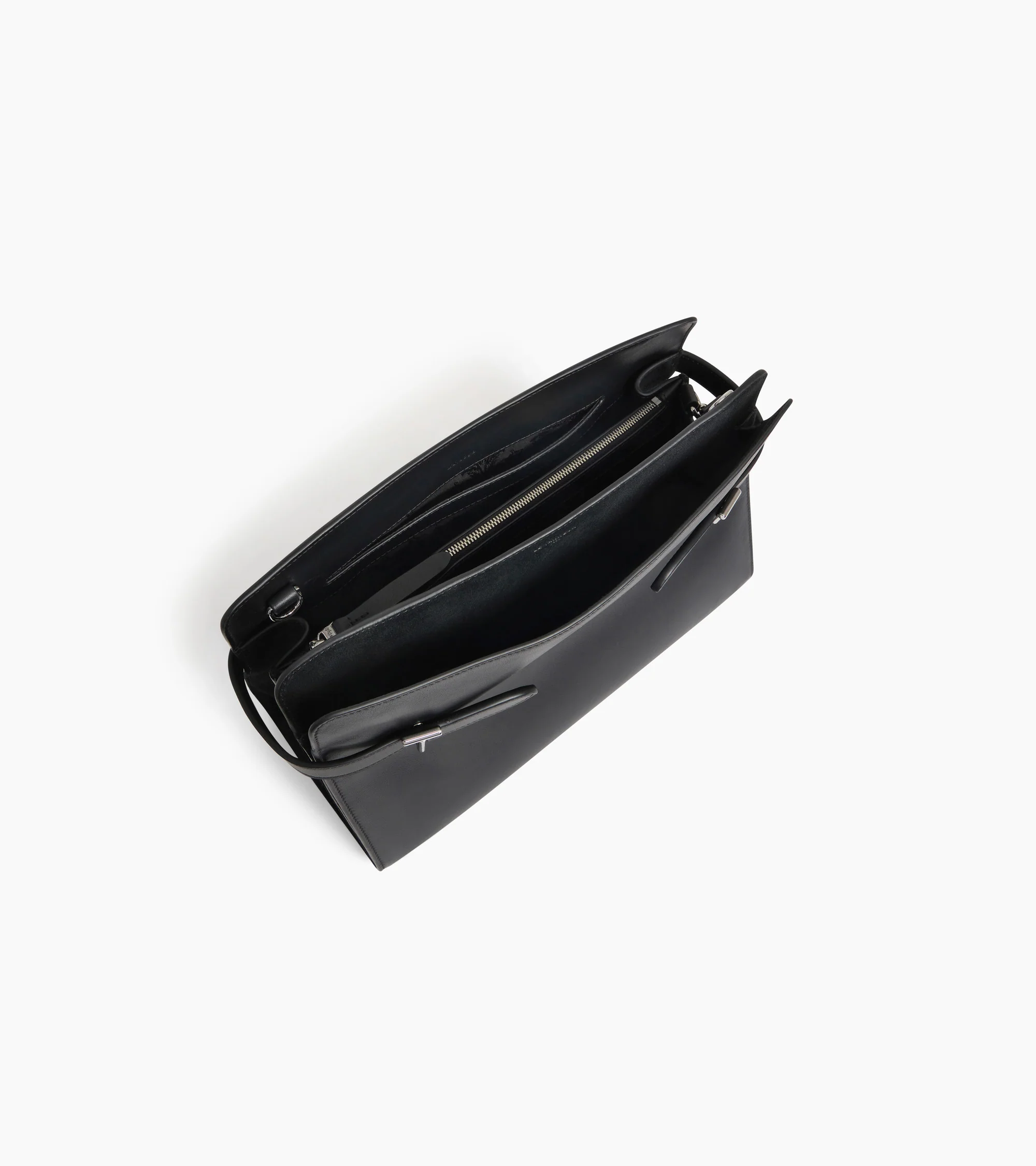 Emie large shoulderbag in smooth leather and nubuck - Image 4