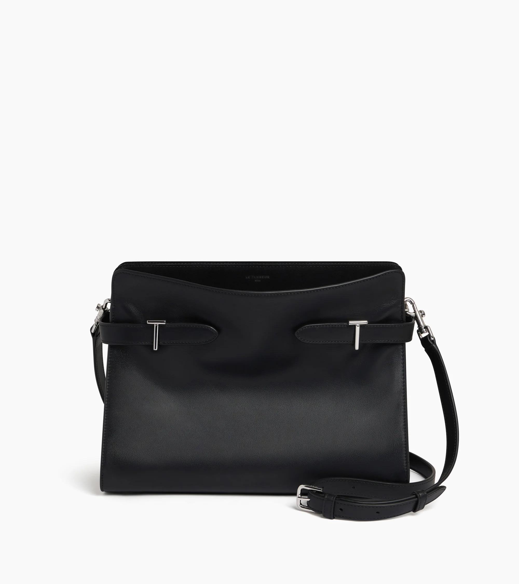 Emie large shoulderbag in smooth leather and nubuck - Image 7