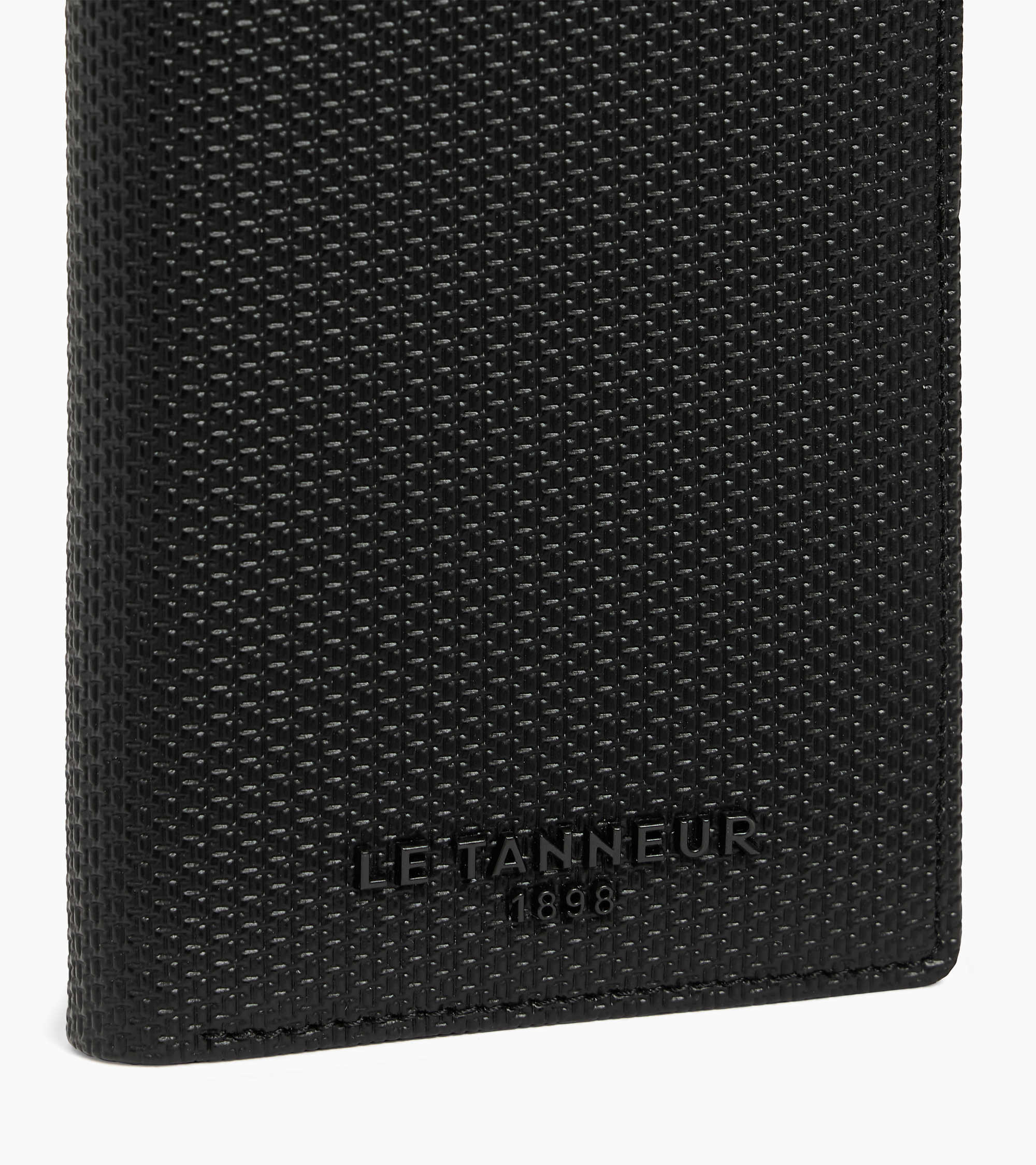 Emile vertical card holder in signature T leather - Image 2