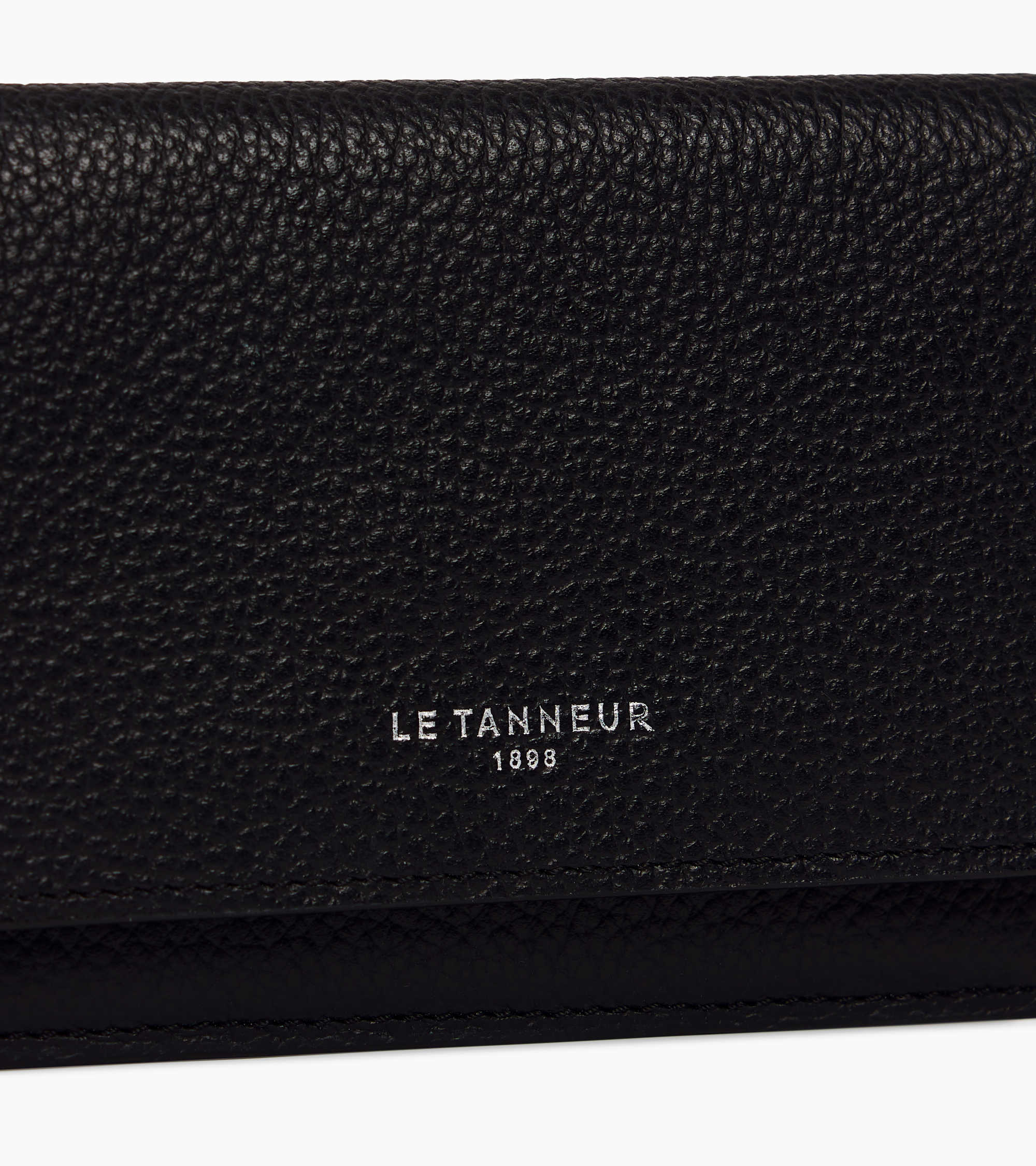 Emilie card holder in grained leather with flap - Image 2