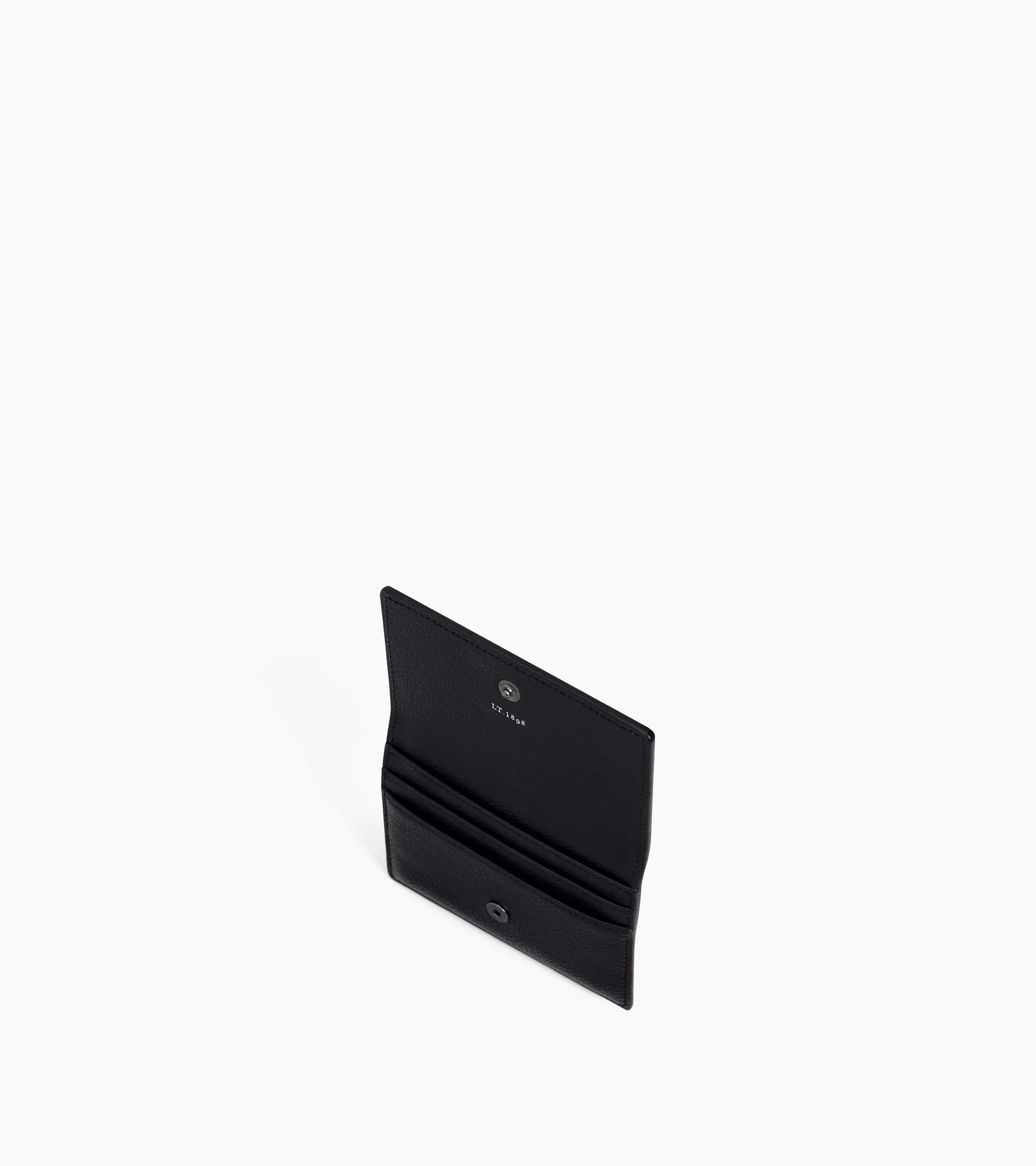Emilie card holder in grained leather with flap - Image 3