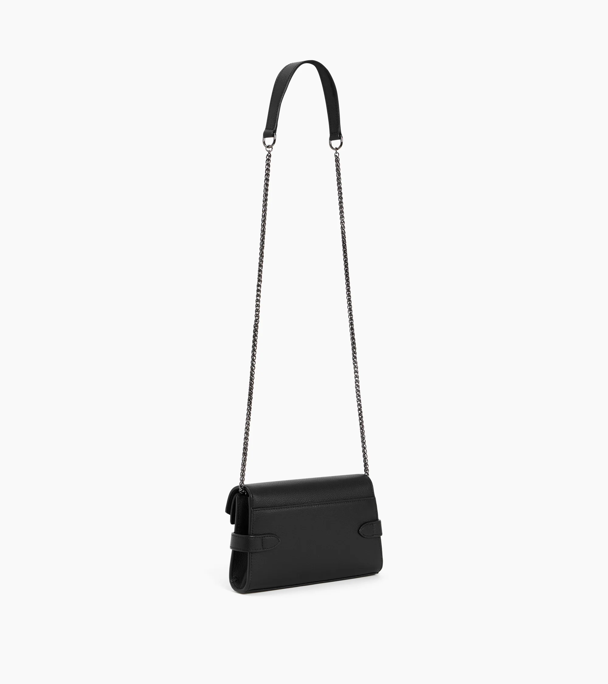 Emilie double flap small pouch in grained leather - Image 7