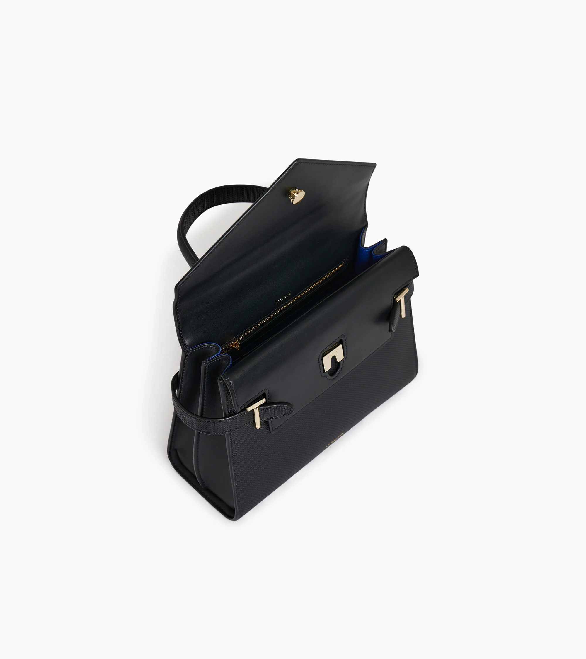 Emilie medium handbag with double flap in T-signature leather - Image 3