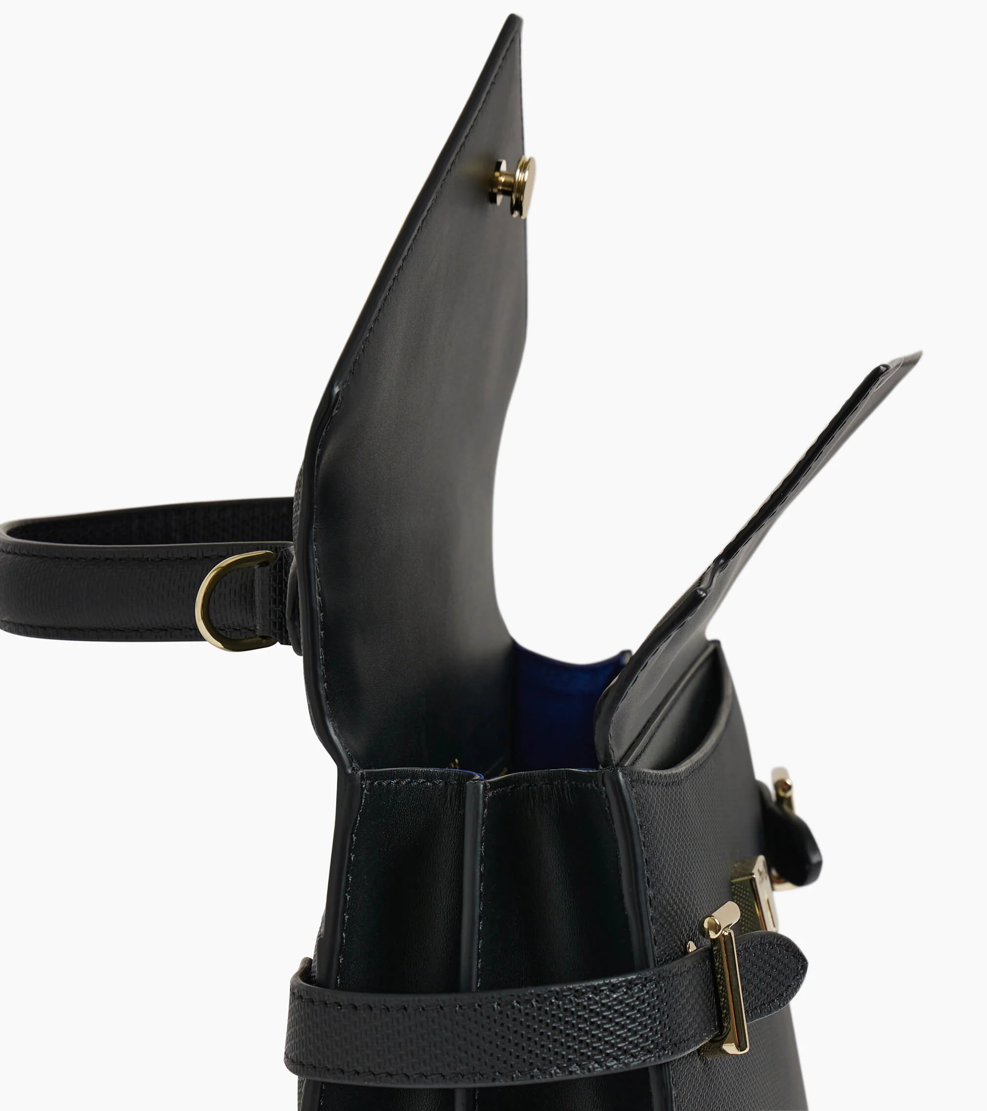 Emilie medium handbag with double flap in T-signature leather - Image 5