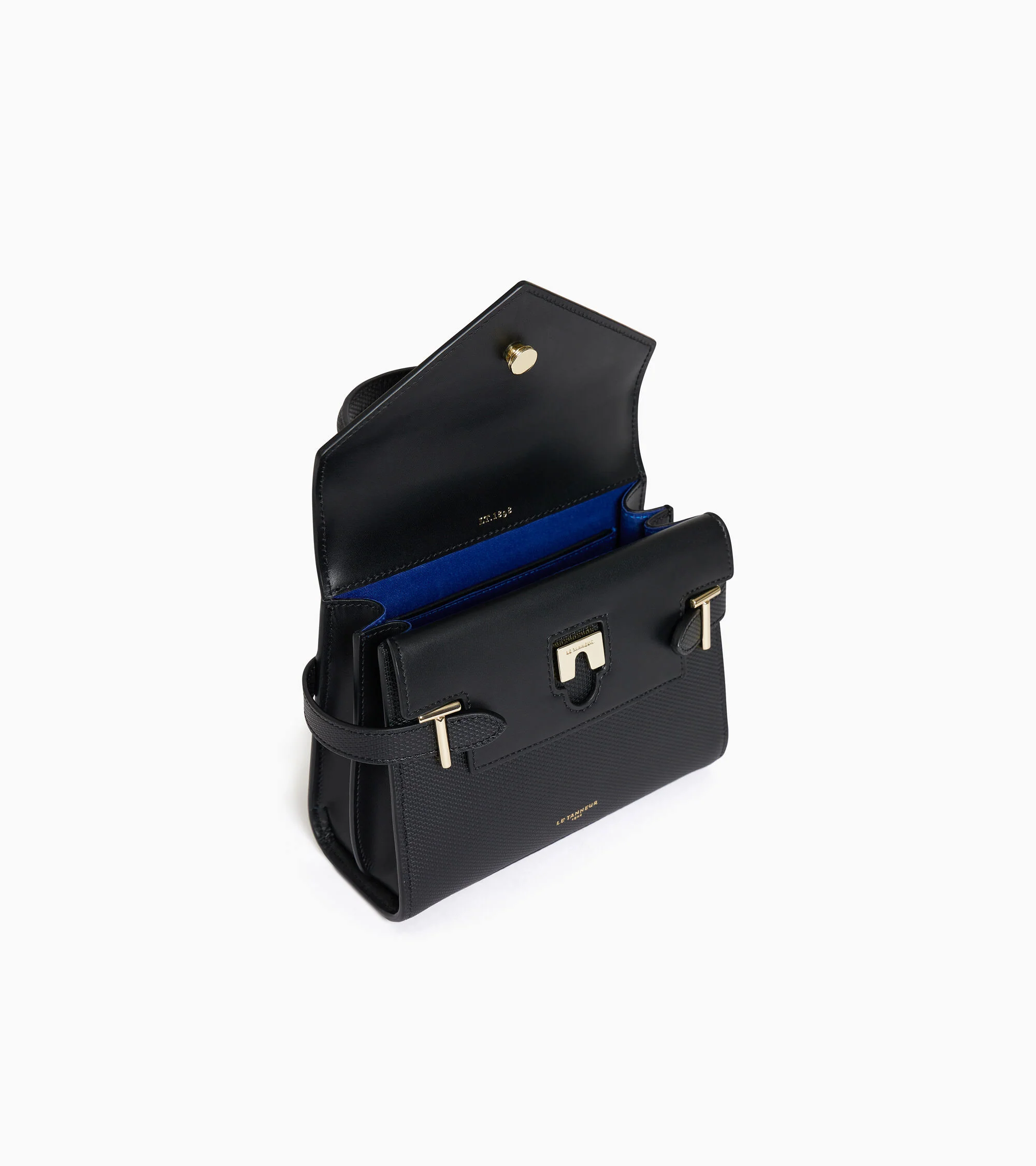 Emilie small handbag with double flap in T-signature leather - Image 3