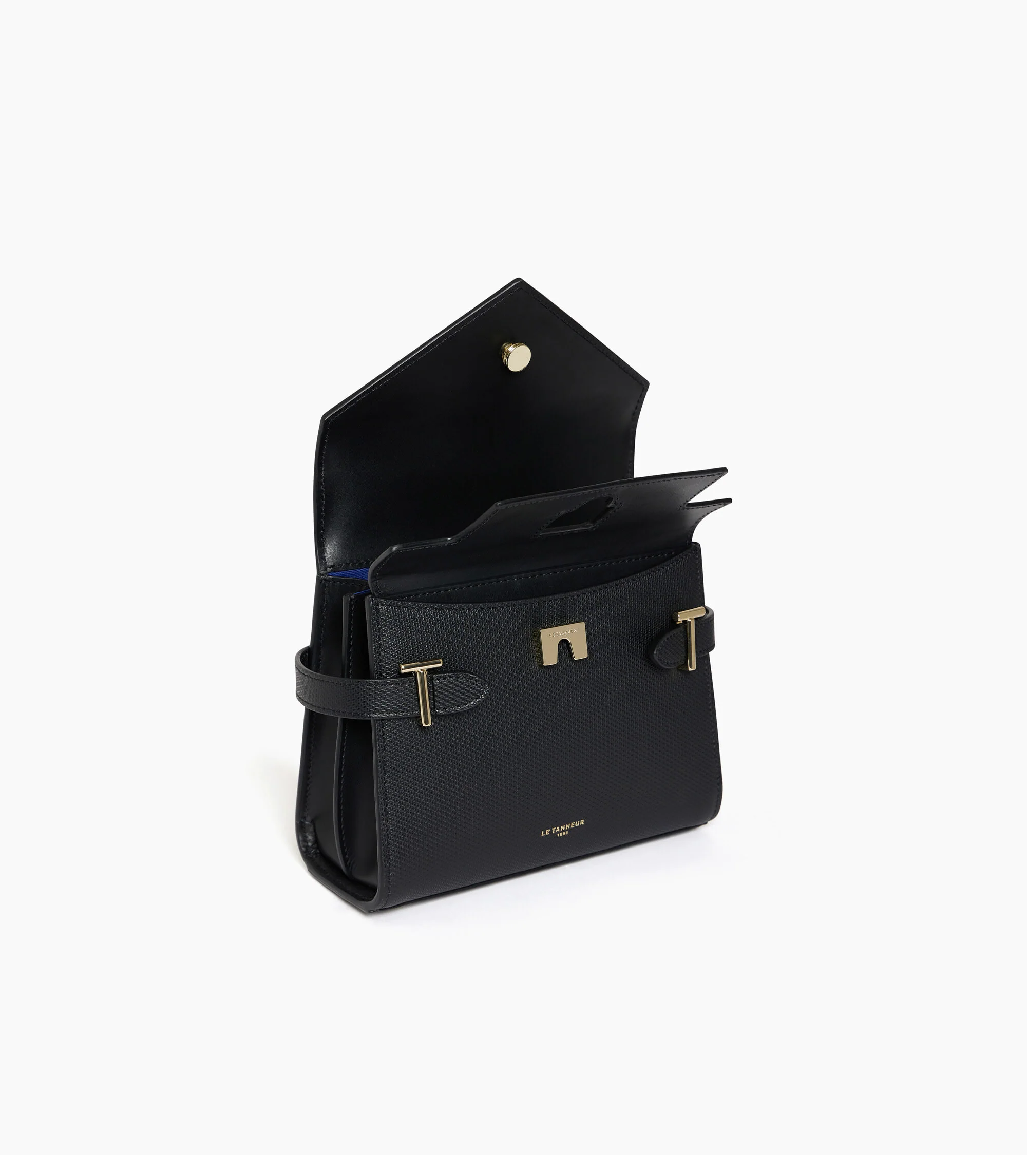 Emilie small handbag with double flap in T-signature leather - Image 4