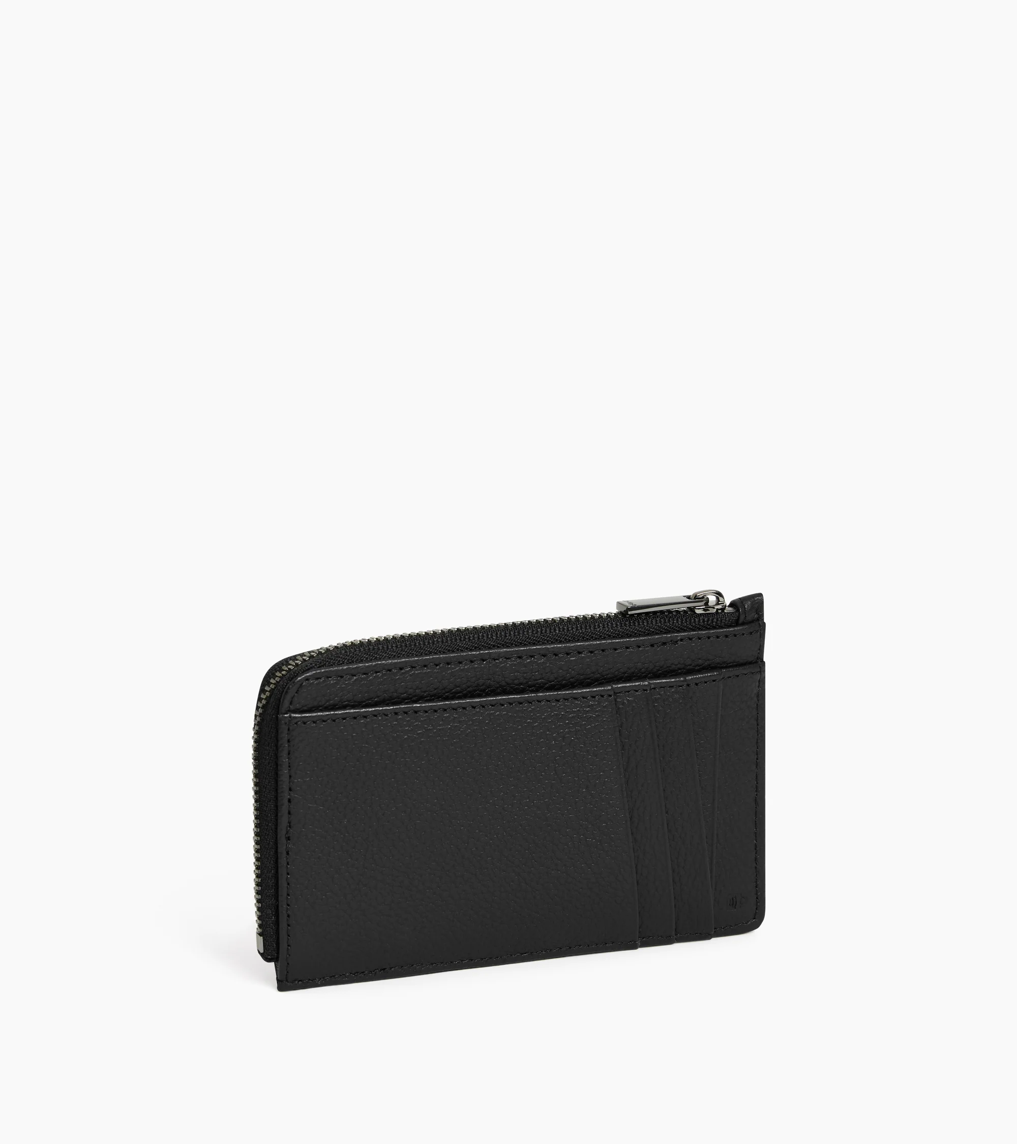 Emilie zipped card holder in grained leather - Image 4