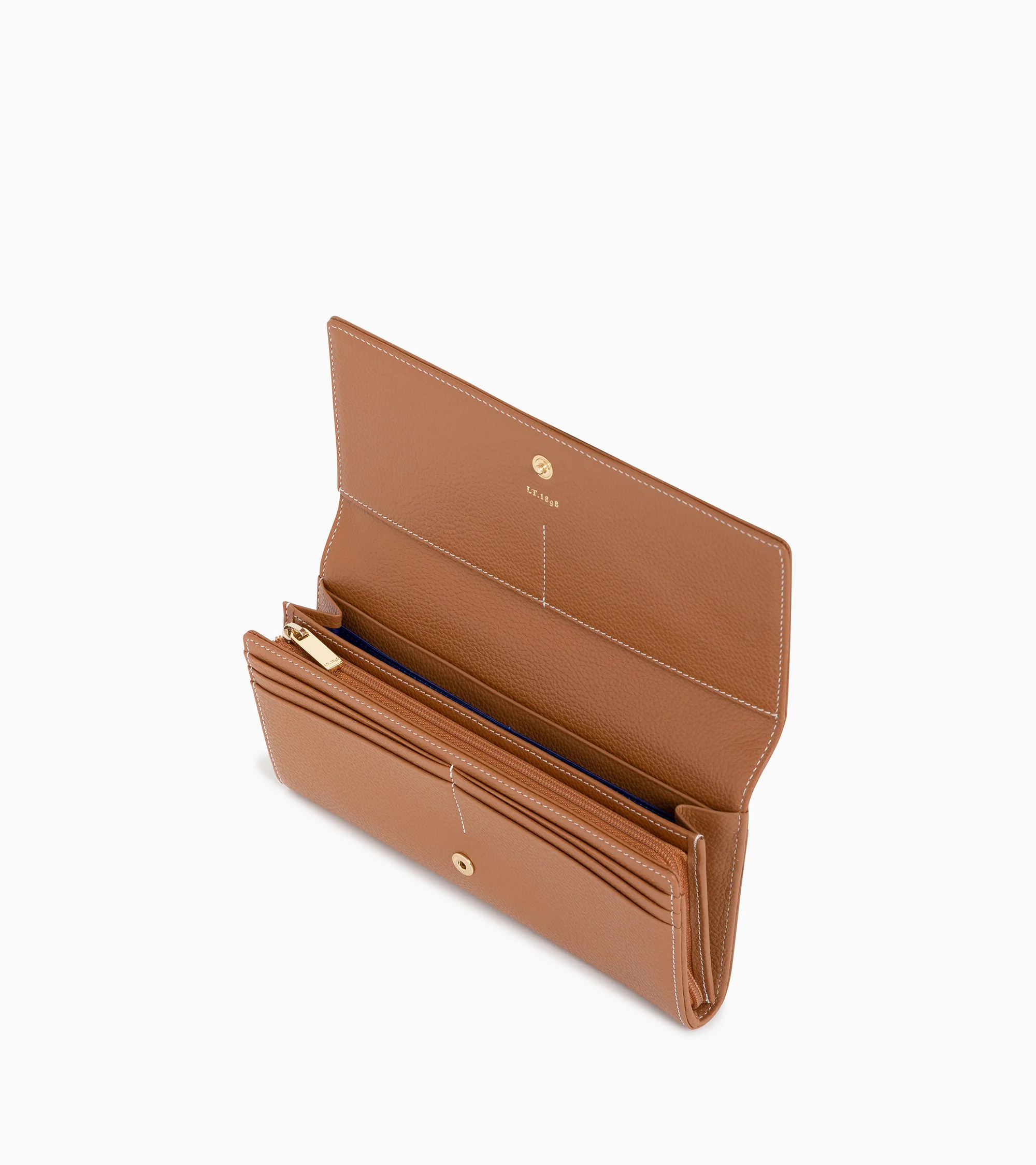 Emilie zipped travel companion in grained leather - Image 3