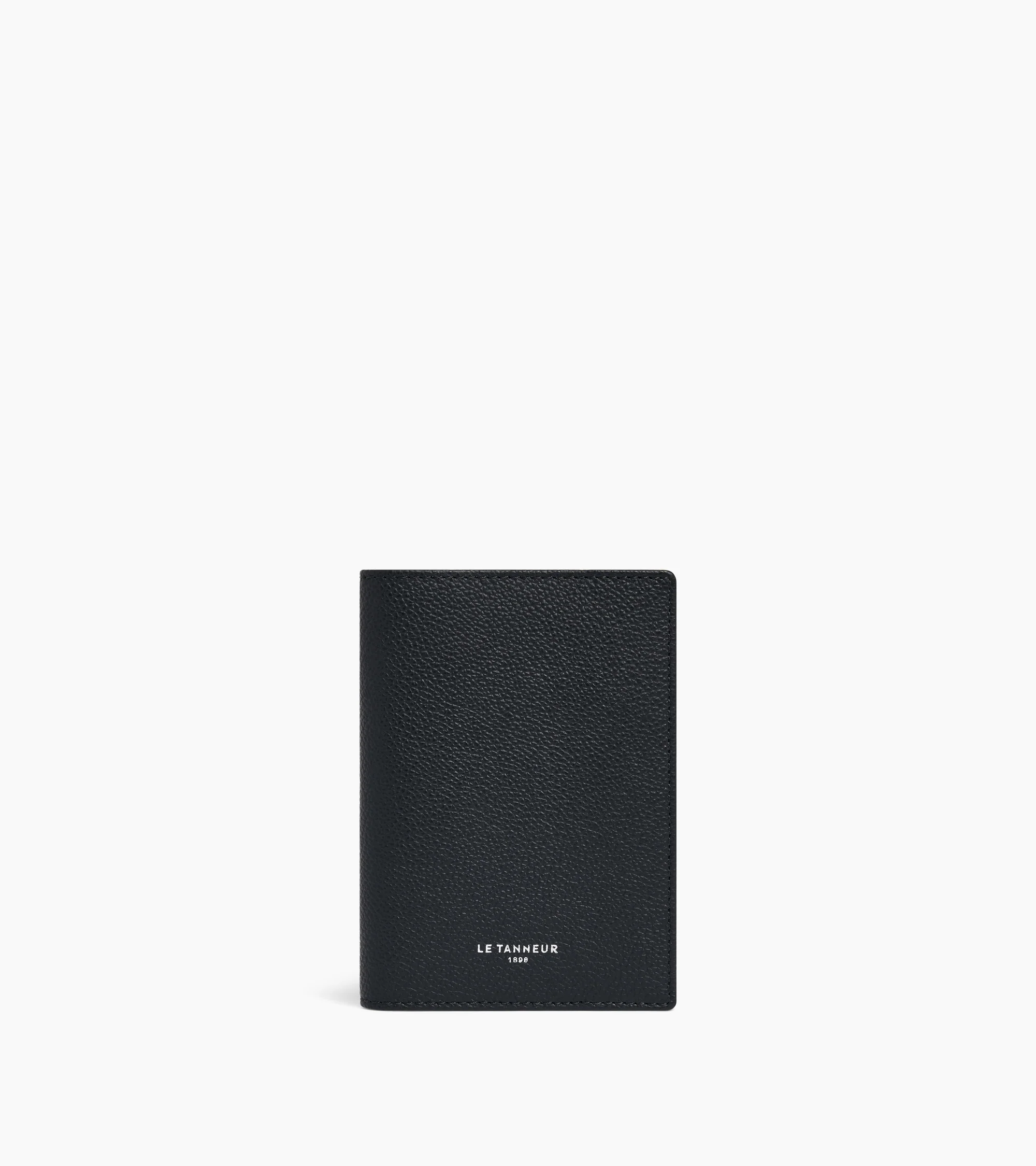 Passport holder in grained leather