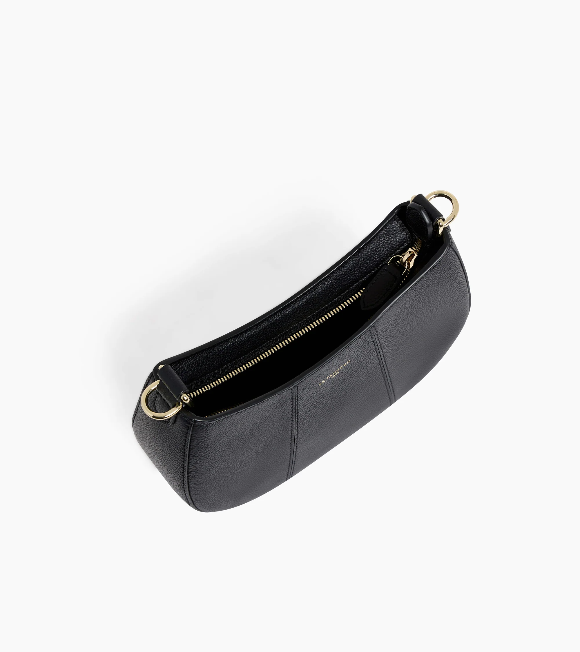 Juliette small half-moon bag in grained leather - Image 3