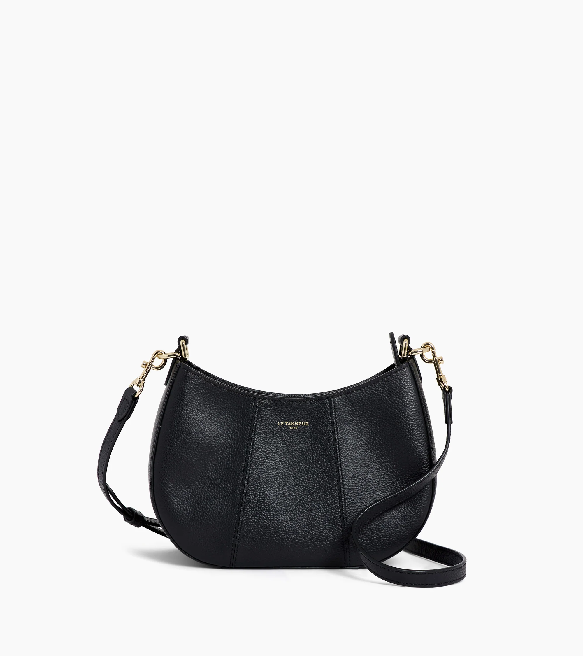 Juliette small half-moon bag in grained leather - Image 5