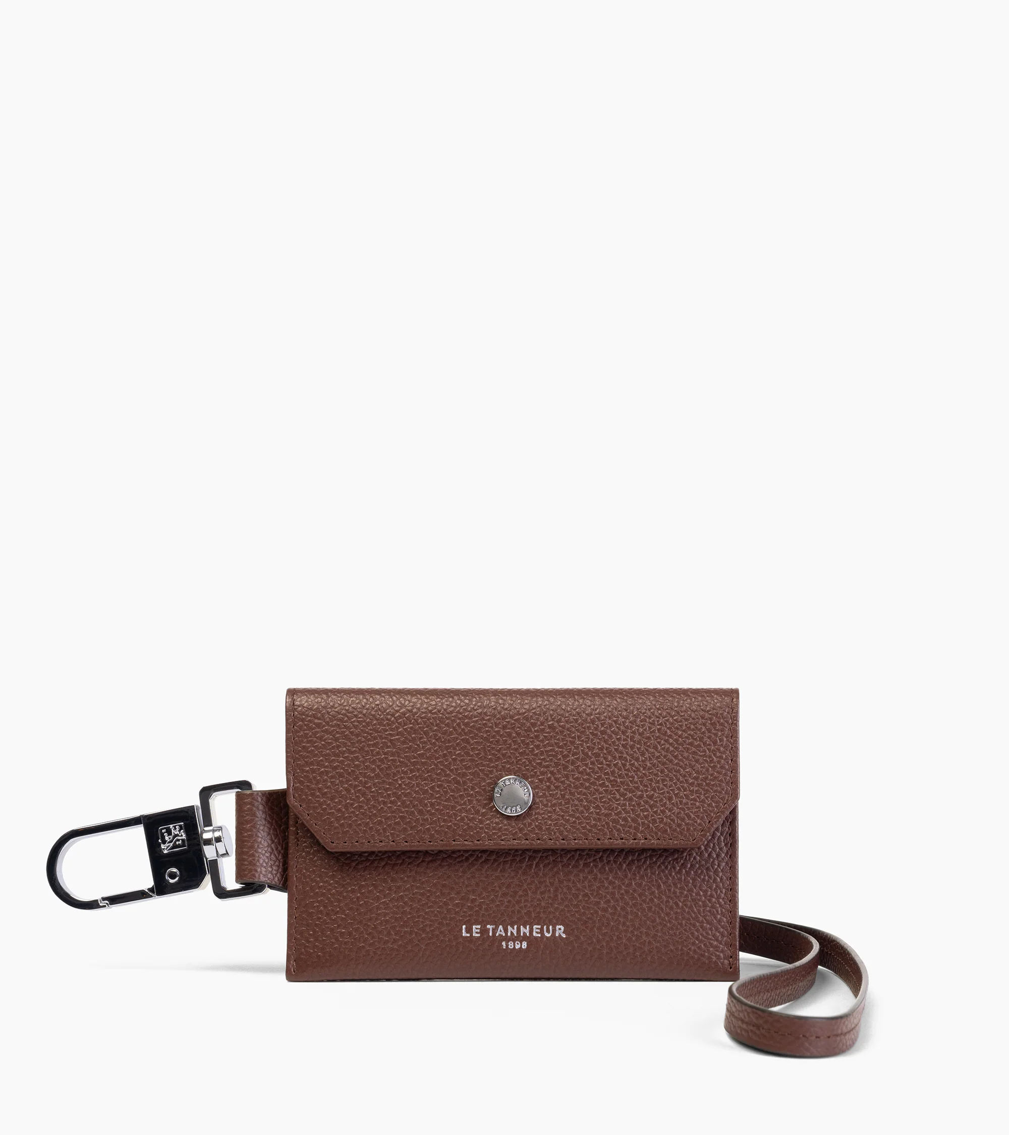 Luggage tag in grained leather