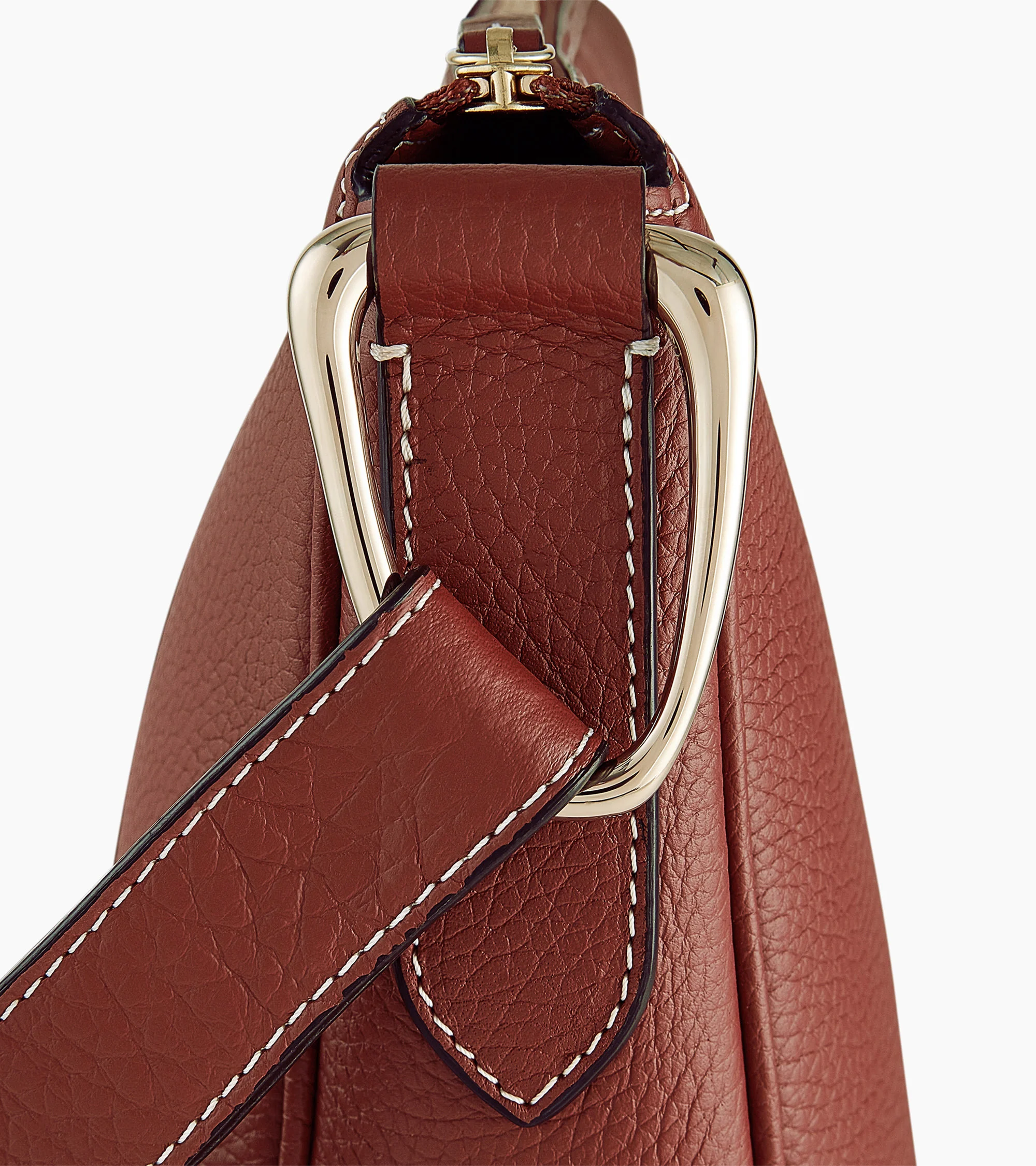 Medium-sized hobo bag Madeleine in grained calfskin leather - Image 3