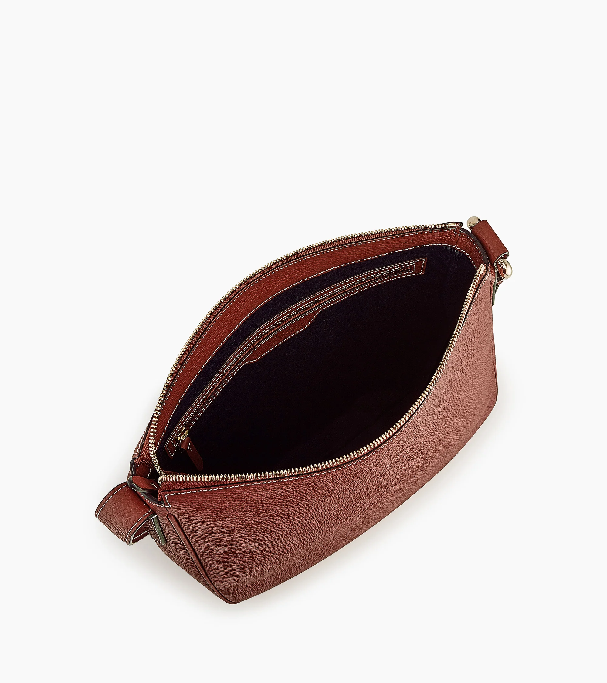 Medium-sized hobo bag Madeleine in grained calfskin leather - Image 5