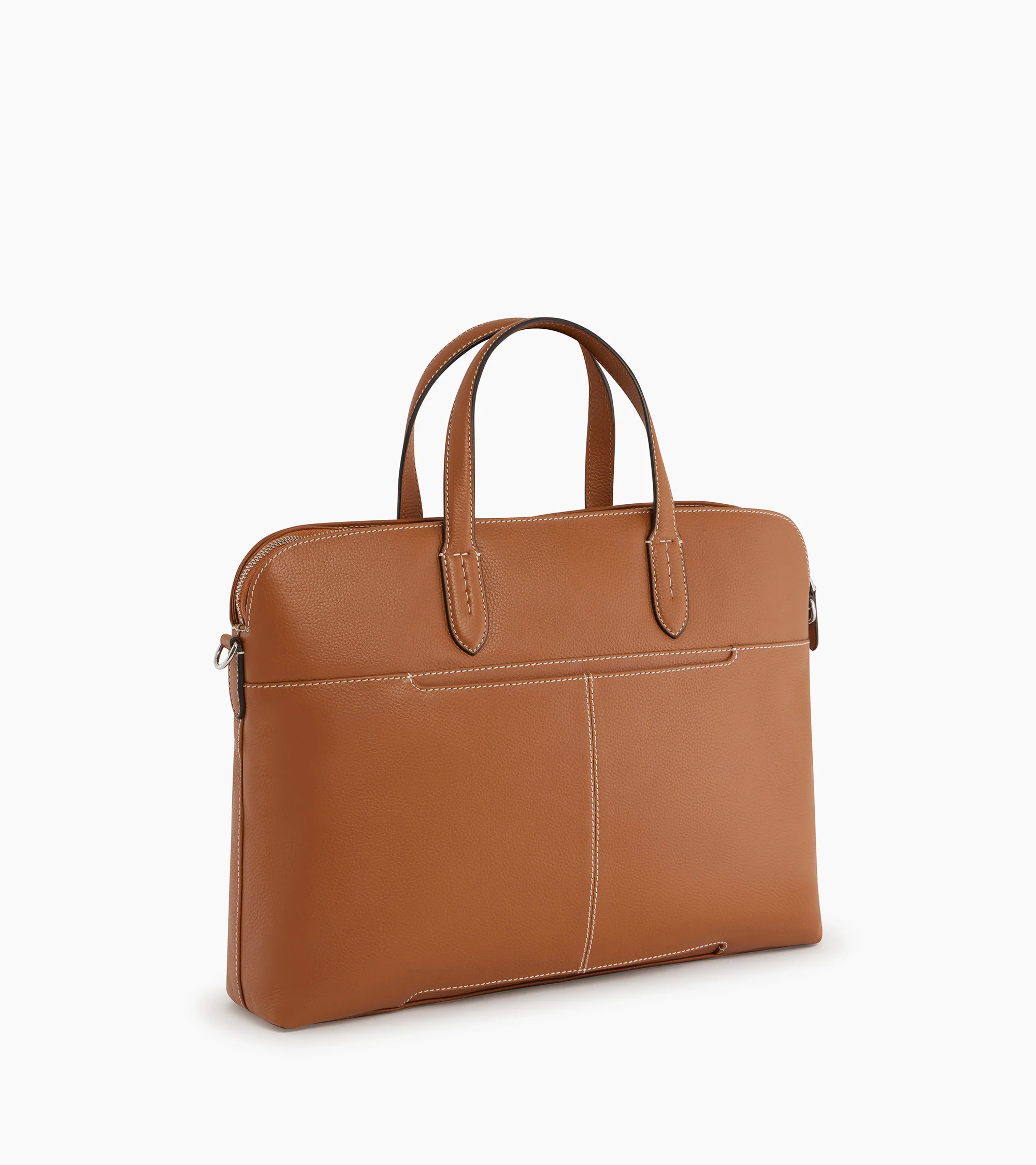 Sophie 15" briefcase with 1 expanding compartment in grained leather - Image 6