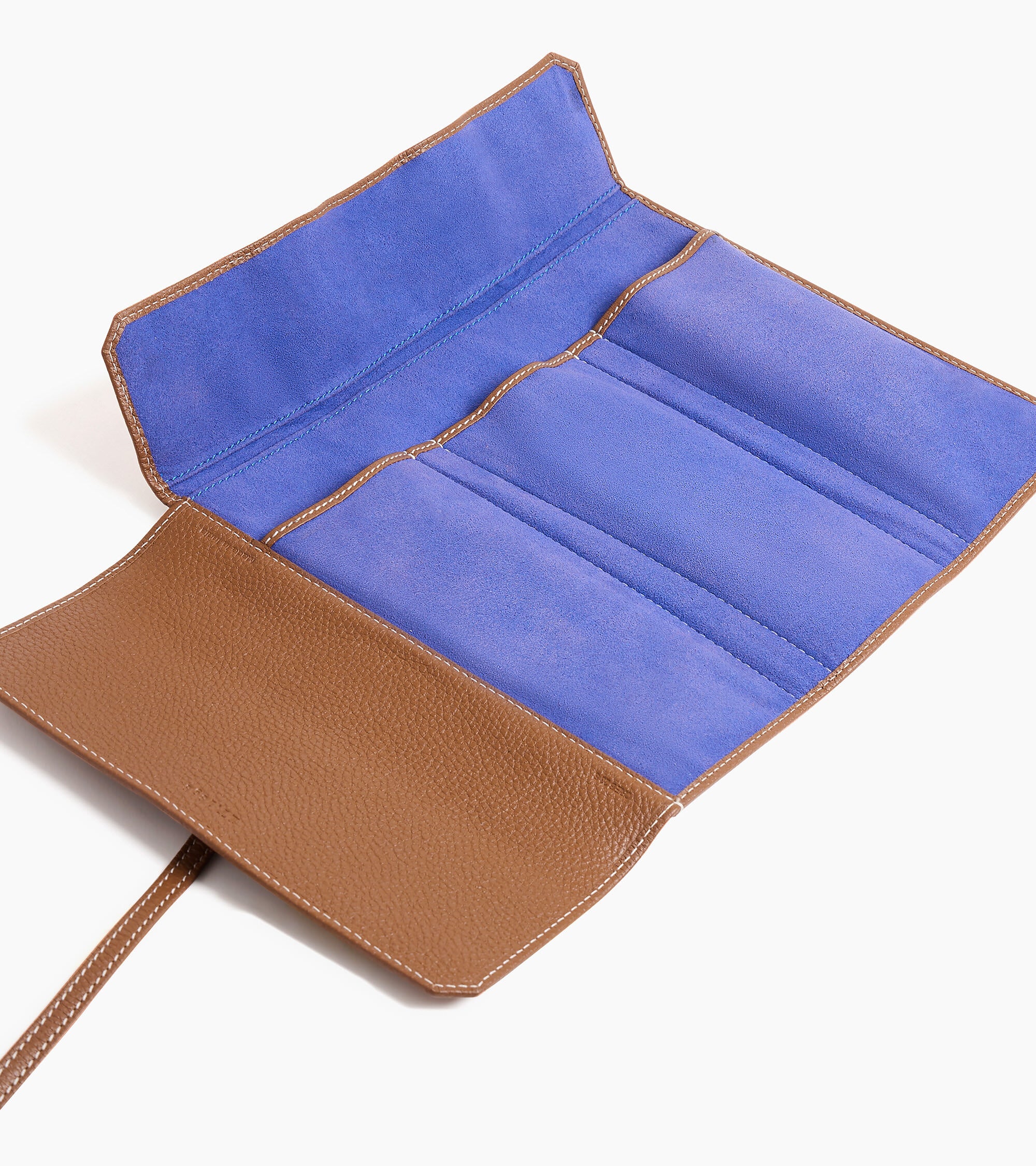 Three-slot travel watch case in grained leather - Image 4
